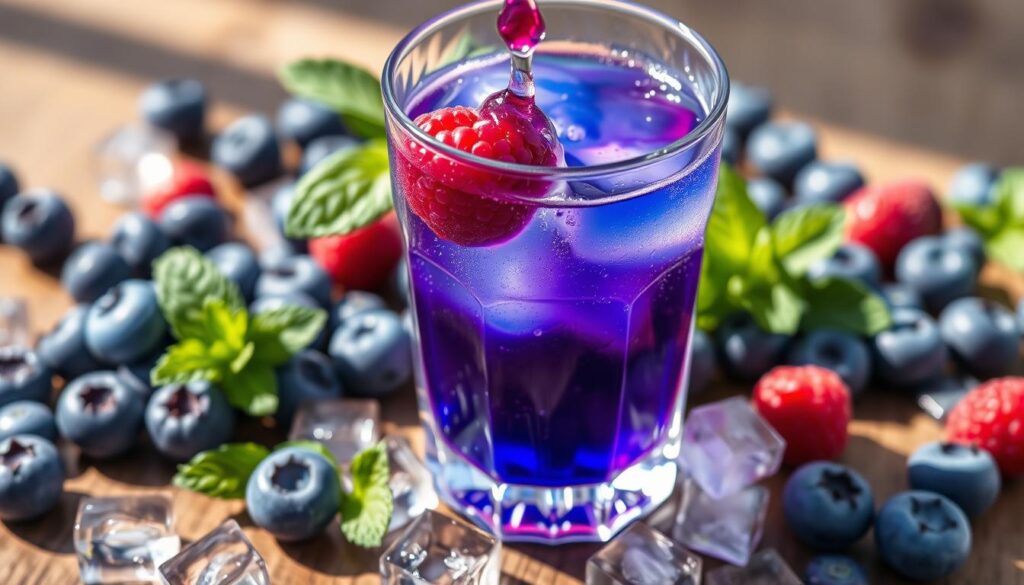 Blue raspberry juice